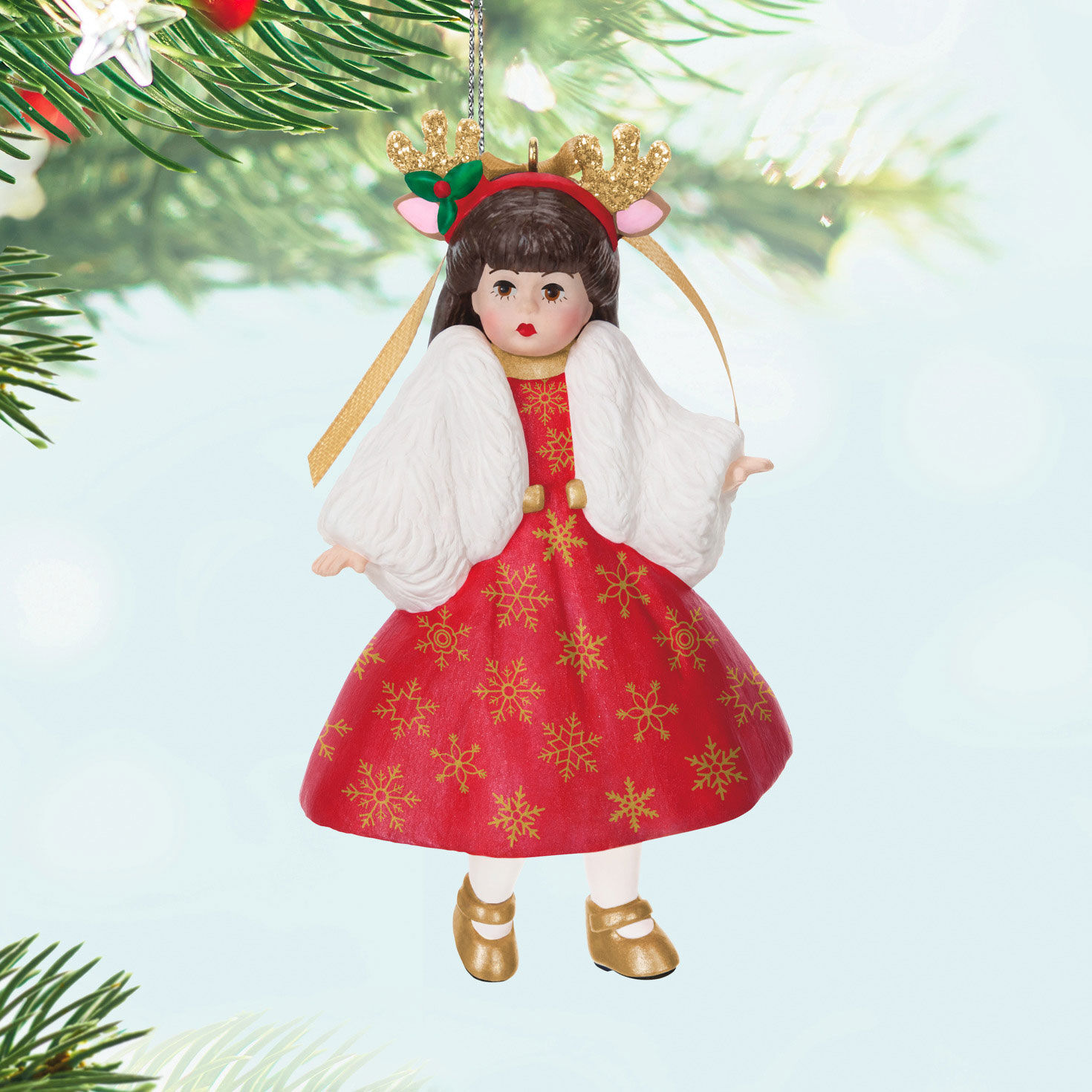 人形 Madame Alexander Country Christmas Doll Madame Alexander® Deer Santa Ornament - Keepsake Ornaments