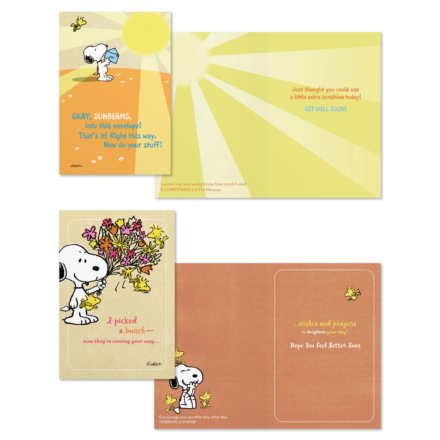 Peanuts DaySpring Get Well Cards Assortment Card Front with Sentiment image number 3