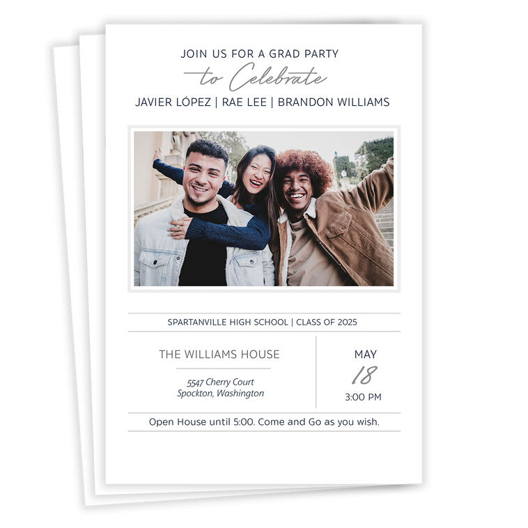 Join Us for a Grad Party Graduation Invitation, , large image number 1