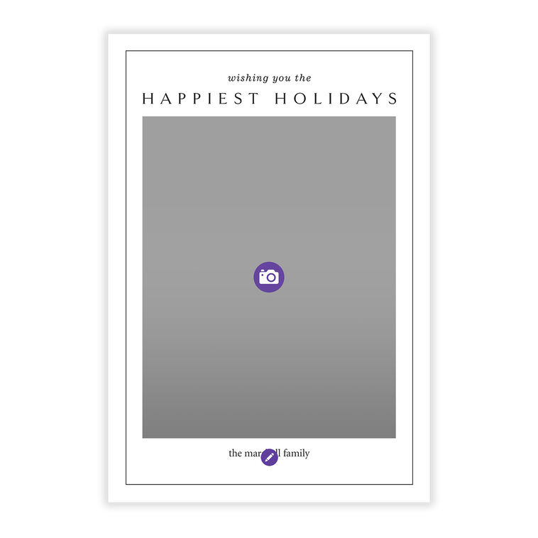 Happiest Wishes Flat Holiday Photo Card, , large image number 5