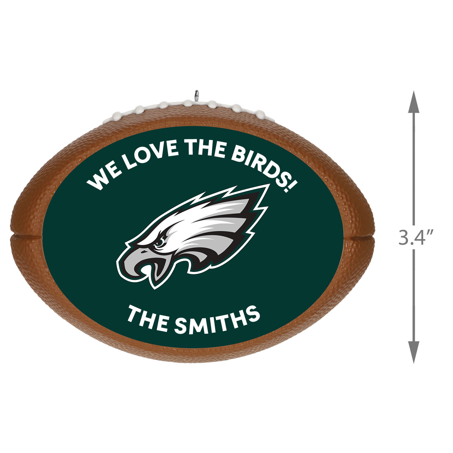NFL Philadelphia Eagles Football Personalized Ornament, Custom Text, , large image number 3