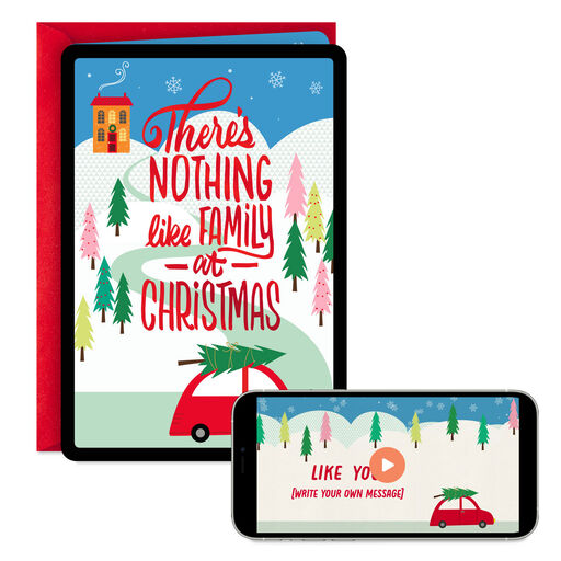 Nothing Like Family Video Greeting Christmas Card, 