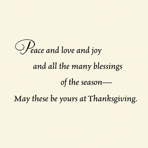 Peace, Love and Blessings Thanksgiving Card, 