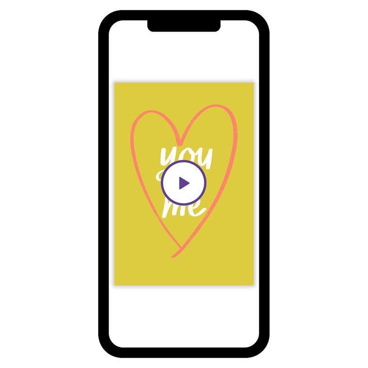 You + Me Doodle Heart Love eCard