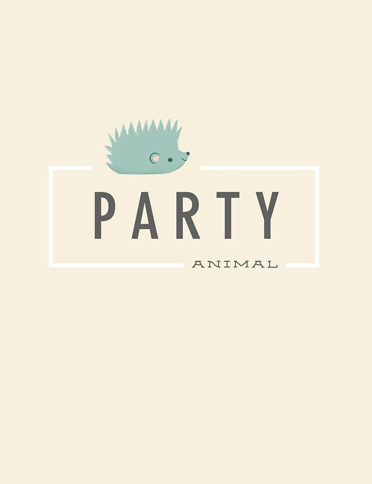 Party Animal Hedgehog Birthday Card