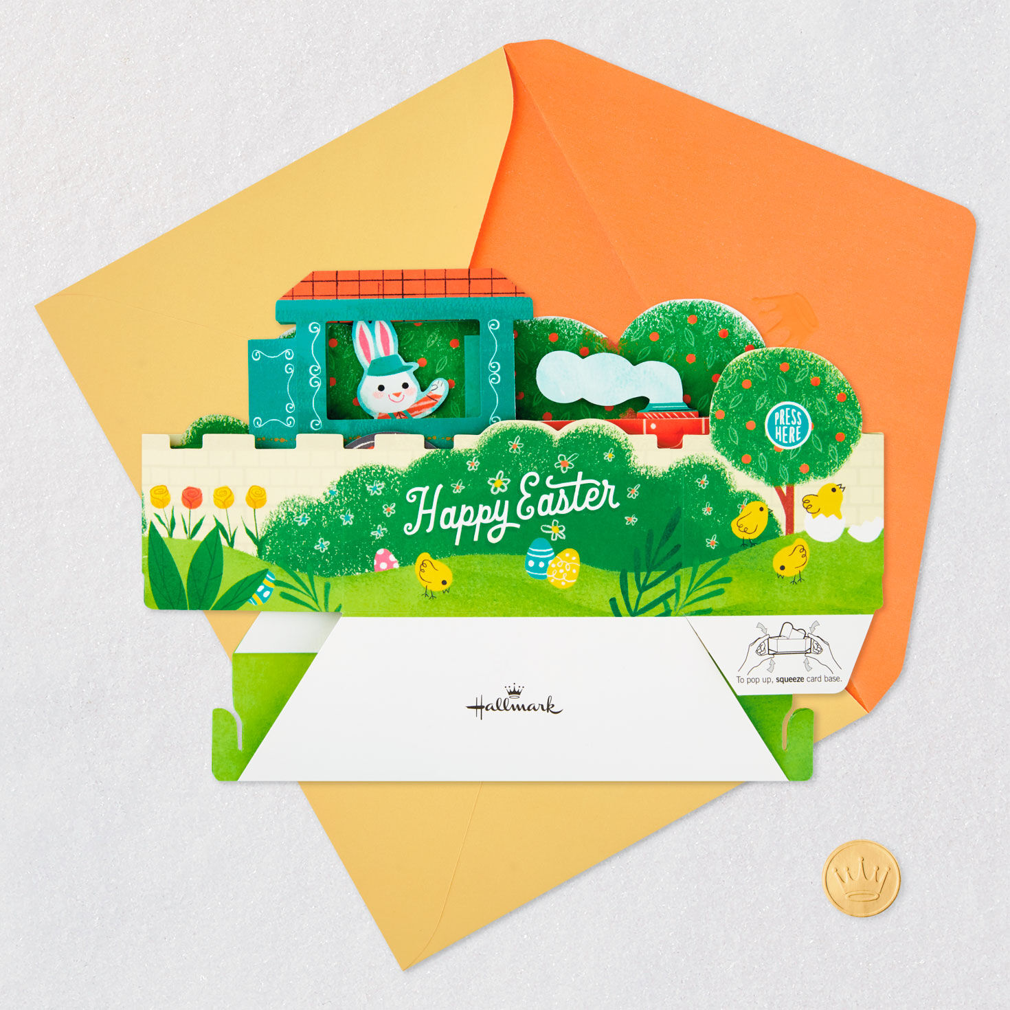 Bunny in Train Musical 3D Pop-Up Easter Card With Motion for only USD 11.99 | Hallmark