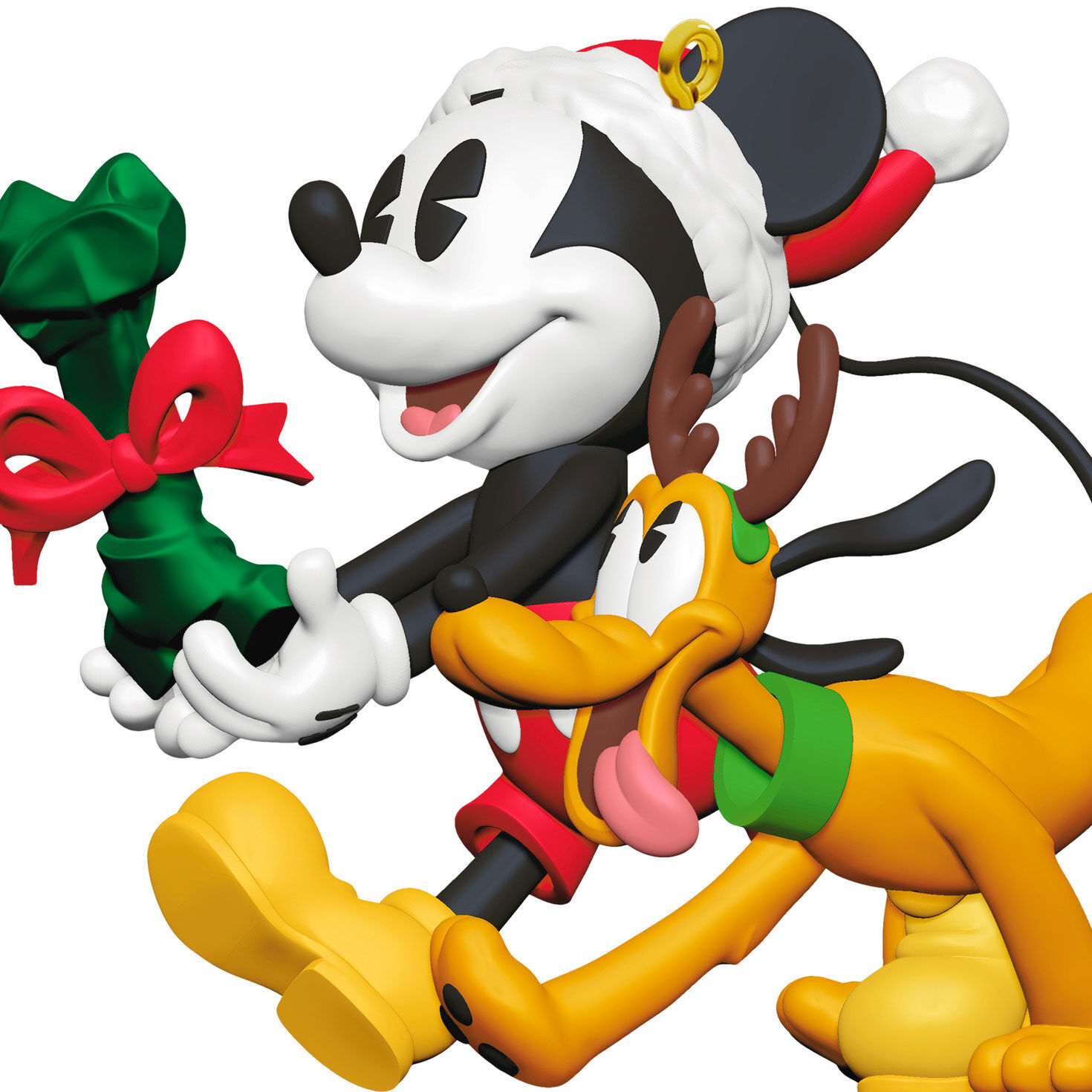 Mickey With Bone for Pluto Keepsake Ornament closeup view image number 5