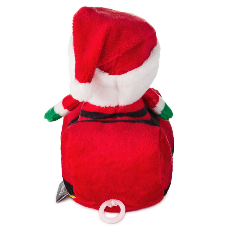 Plush Zip-Along Toy of Santa in Sleigh back image number 3
