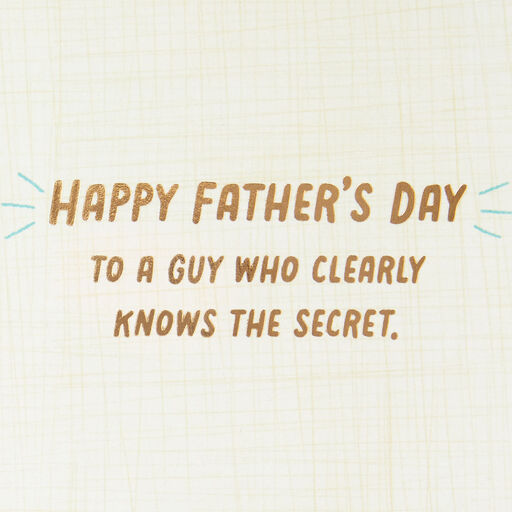 Secret of Being a Great Dad Pie Chart Father's Day Card, 