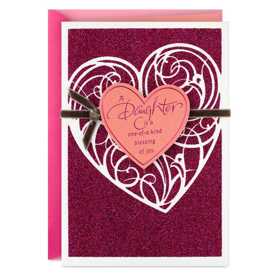 One-of-a-Kind Blessing Religious Valentine's Day Card for Daughter