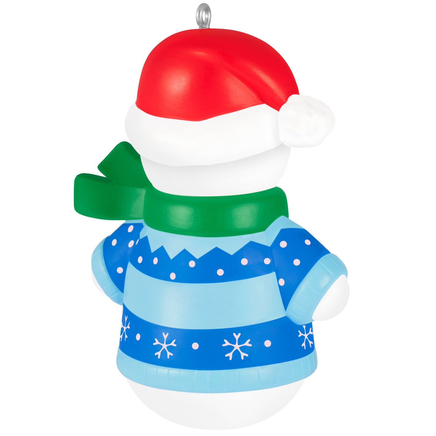 Blue Dad Snowman 2026 Keepsake Ornament Back image number 6