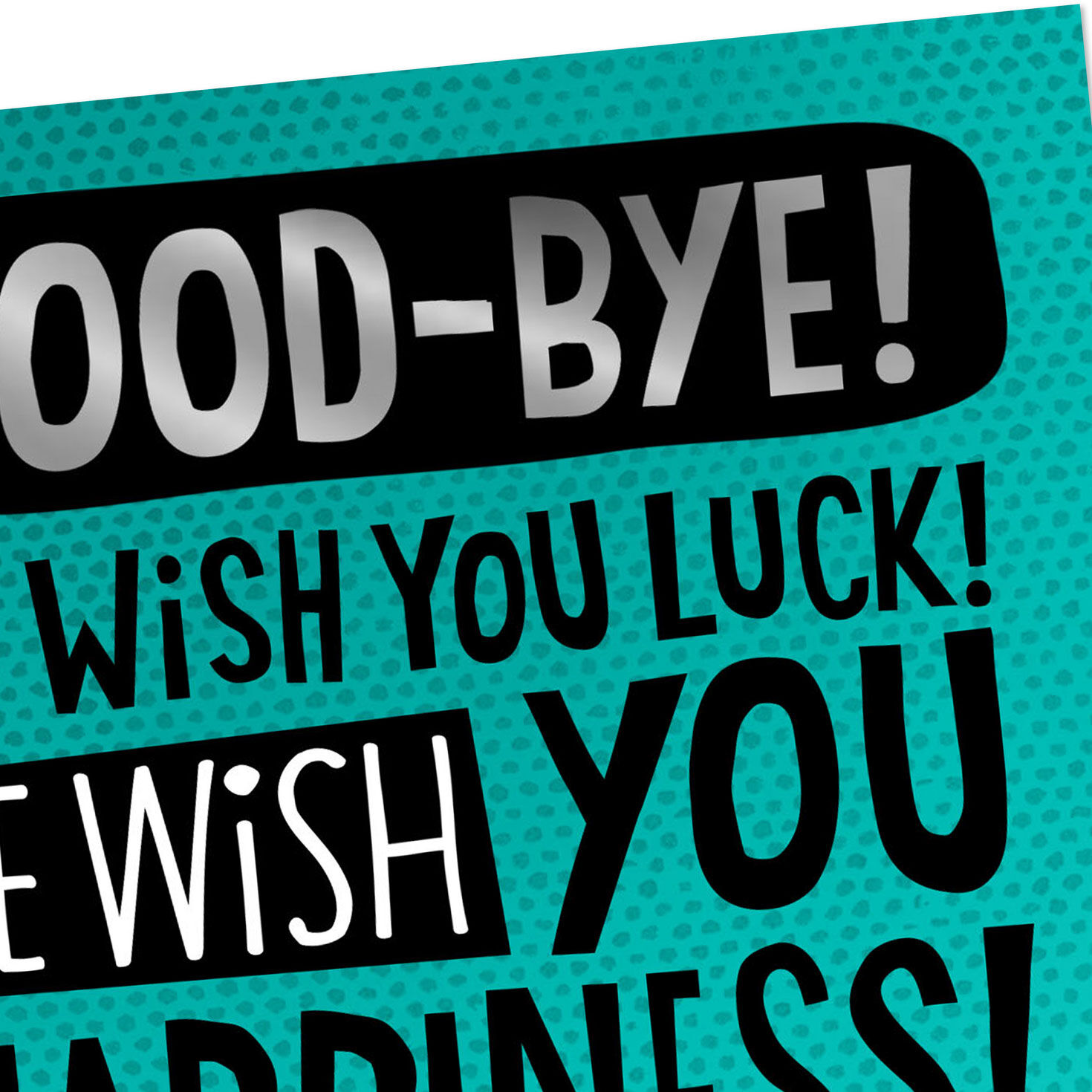 Cartoon Characters Funny Goodbye Card  image number 4