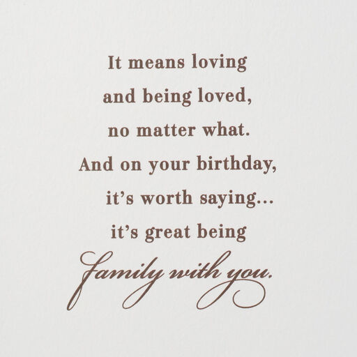 Wonderful Being Family With You Birthday Card, 