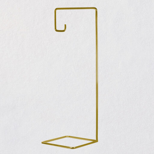 Geometric Gold-Tone Metal Ornament Display Stand, 