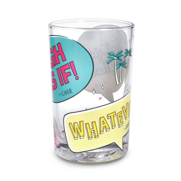 Clueless Quotes Collectible Drinking Glass, 13.5 oz.