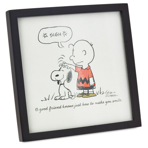 Peanuts® Charlie Brown and Snoopy Friends Make You Smile Framed Artwork, 7.94x7.94, 