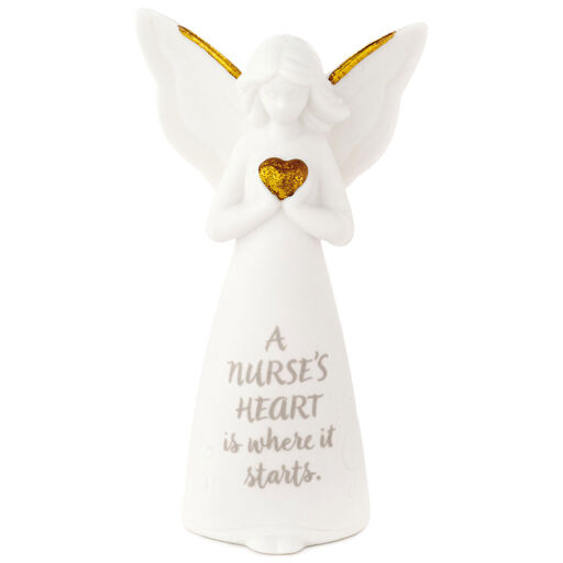 A Nurse's Heart Mini Angel Figurine, 3.75", 