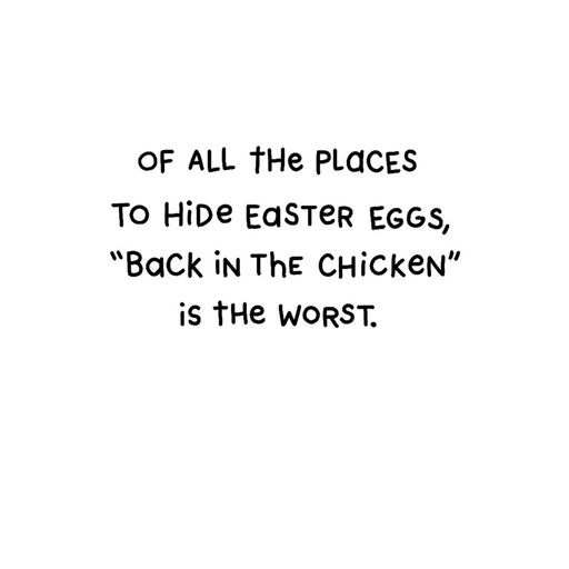Where Not to Hide Eggs Funny Easter Card, 