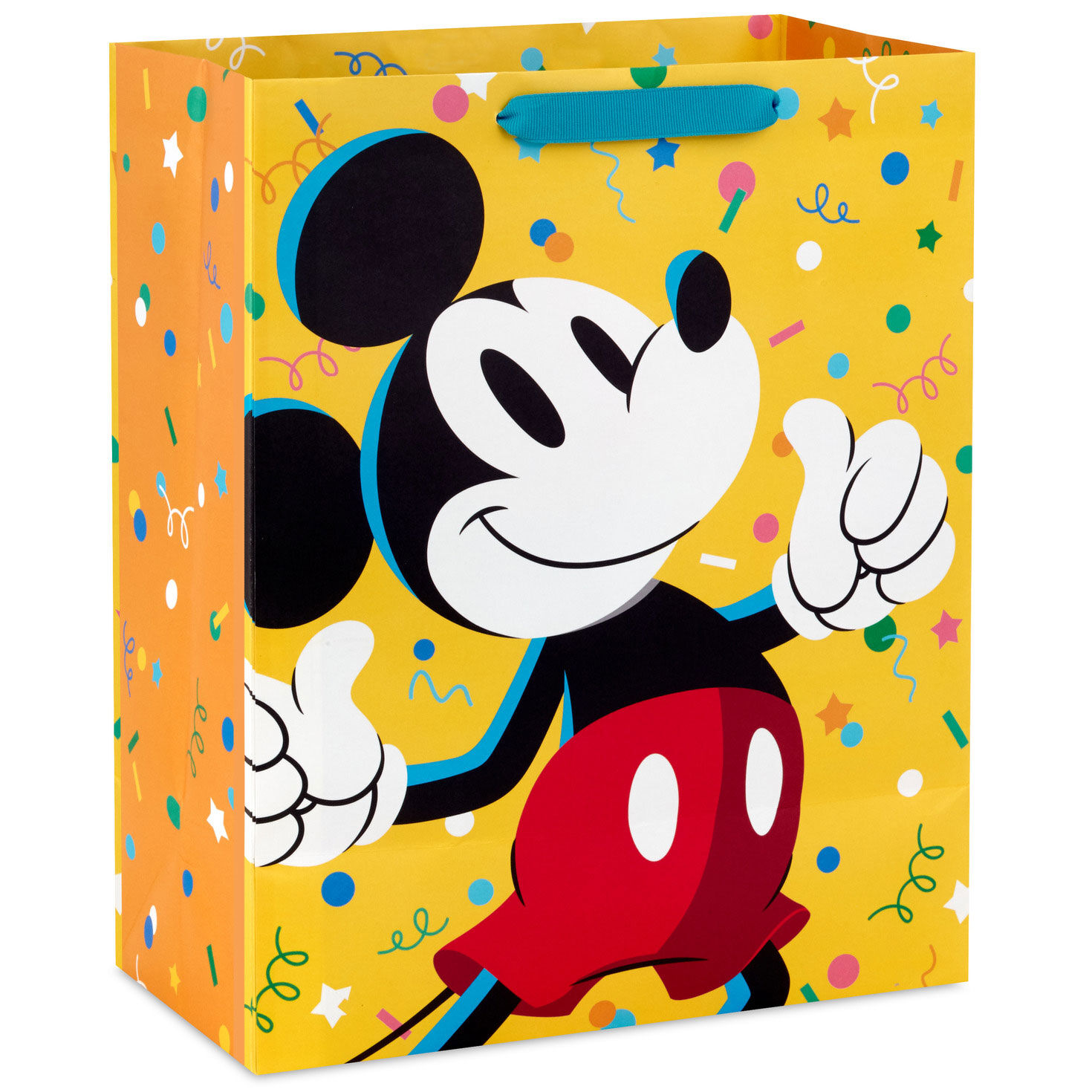 Mickey Mouse in Confetti Large Yellow Gift Bag Back image number 6