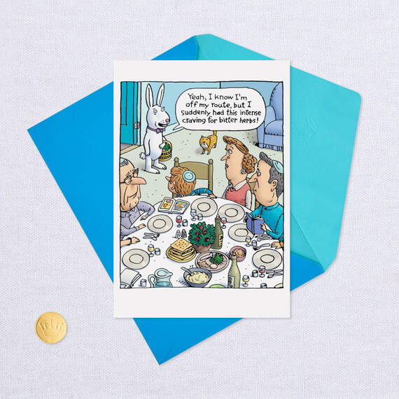 Hungry Easter Bunny Funny Passover Card, , large image number 5