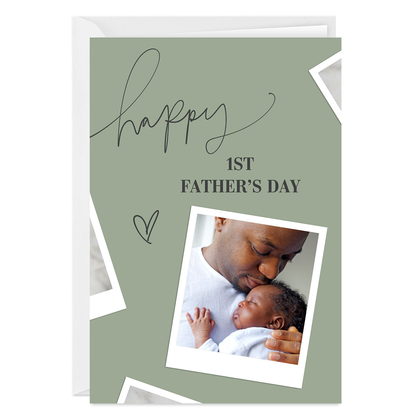 Happy 1st Instant-Photo Frame Custom Father's Day Card