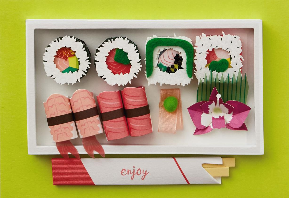 Sushi Bento Box Birthday Card