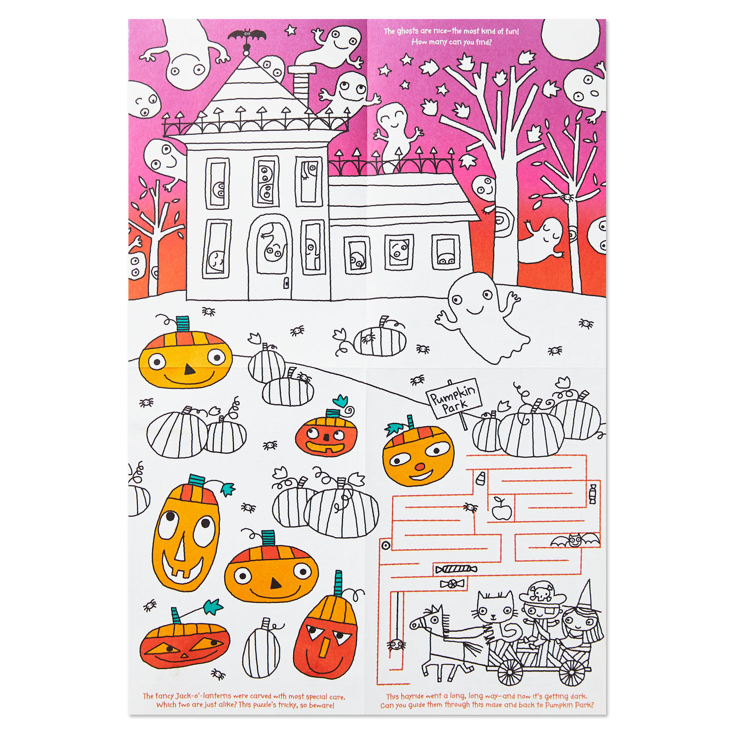 Candy Piles and Happy Smiles Halloween Card With Activity Poster for only USD 4.29 | Hallmark