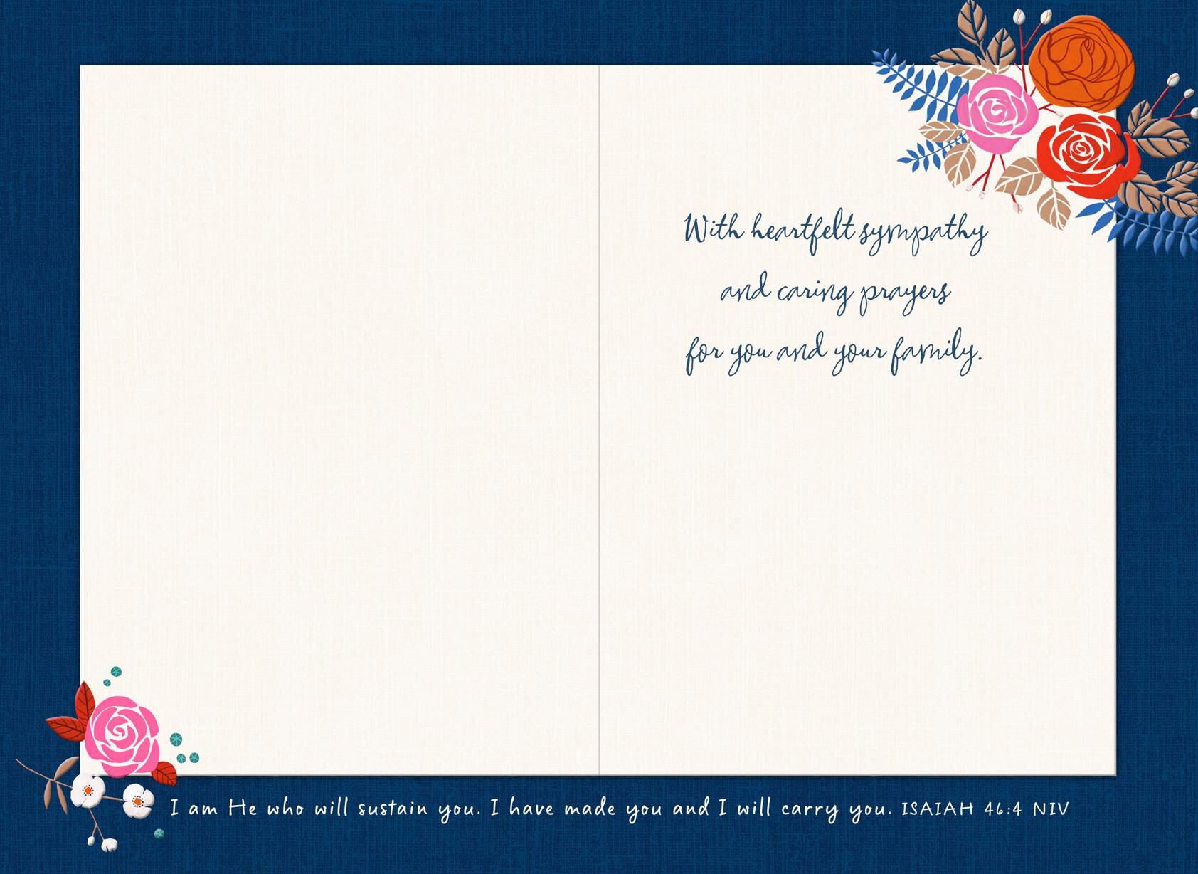 Healing Flowers Religious Sympathy Card