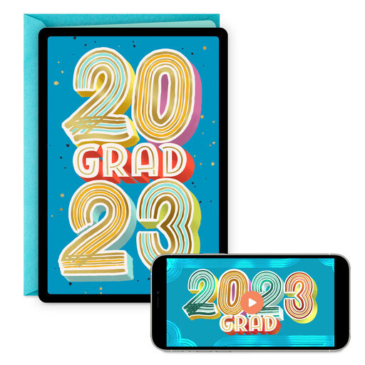 2023 Grad Video Greeting Graduation Card, 