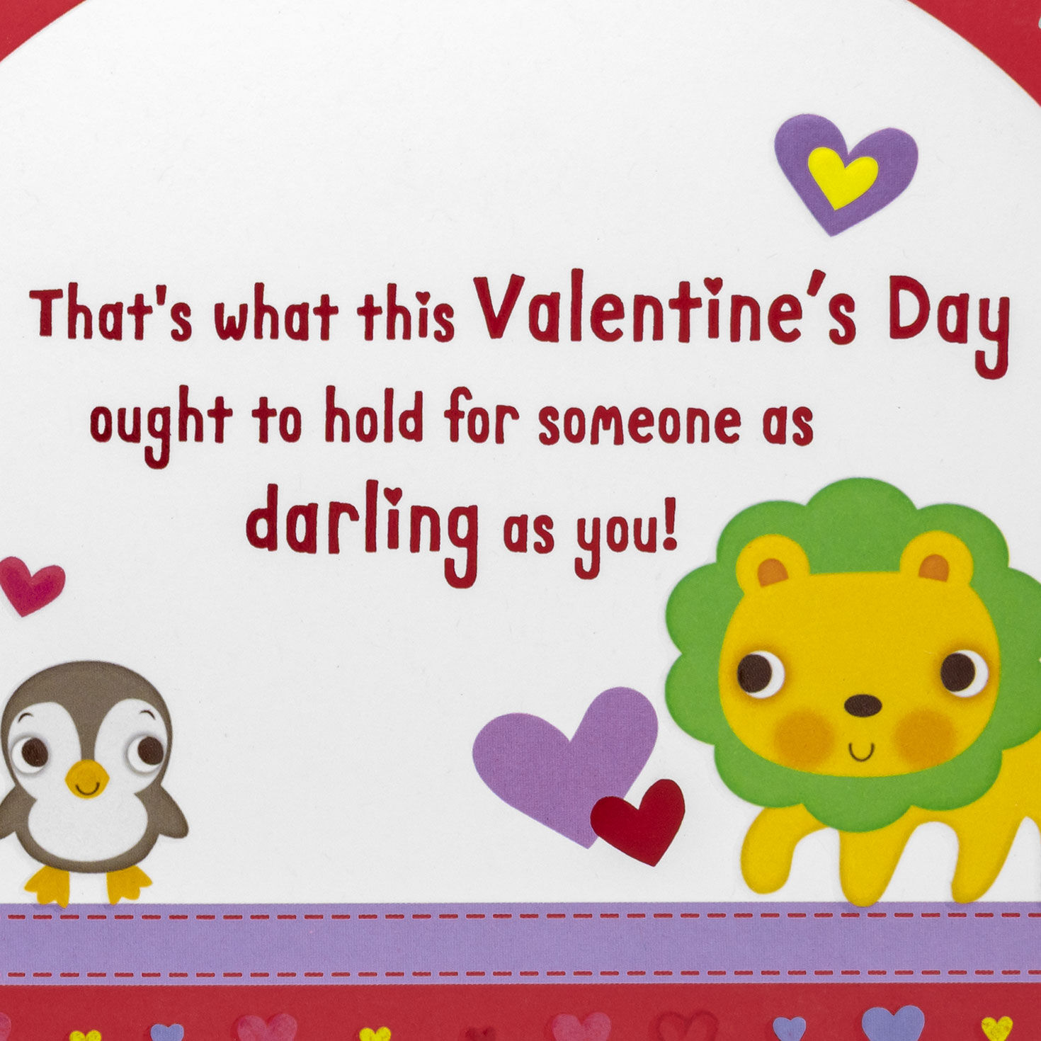 Zoo Animals Baby's First Valentine's Day Card Sentiment image number 3