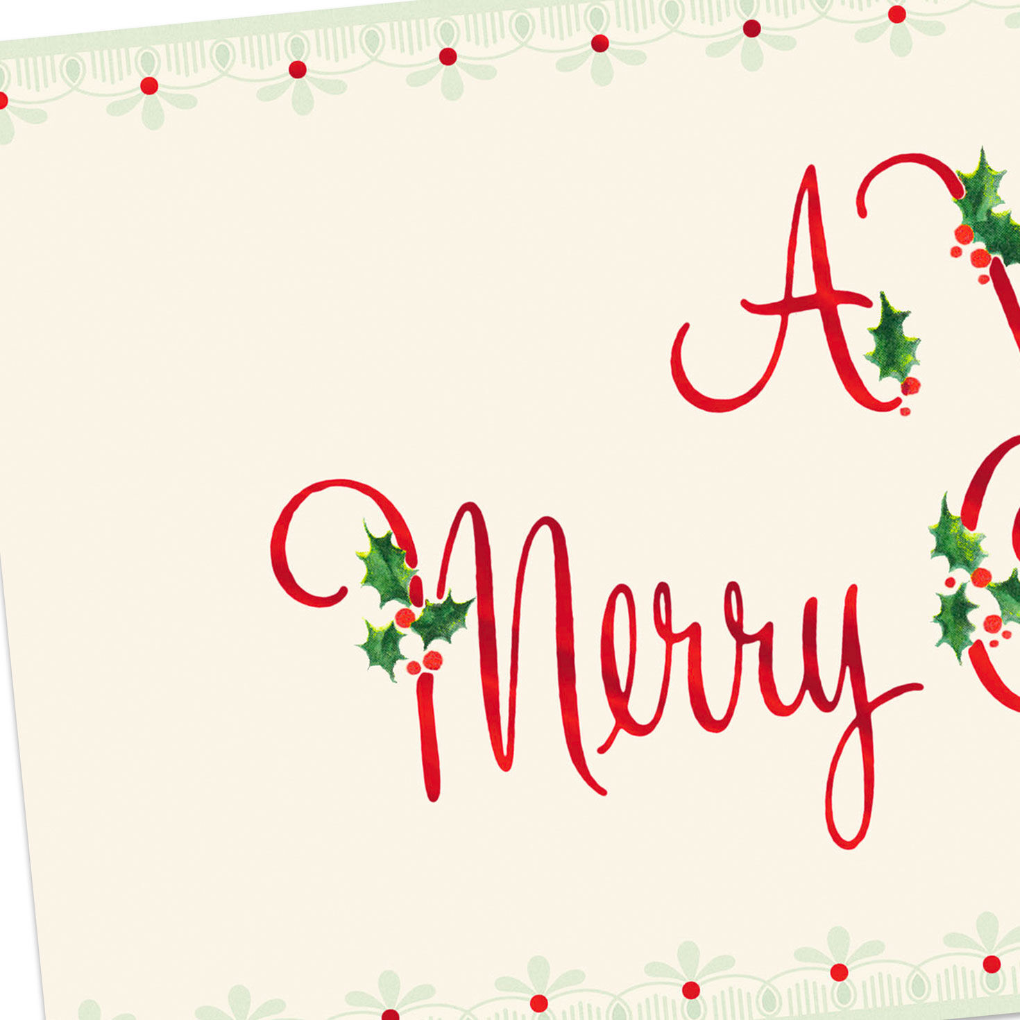 Holiday Greenery Christmas Card Pack Cover Detail image number 5