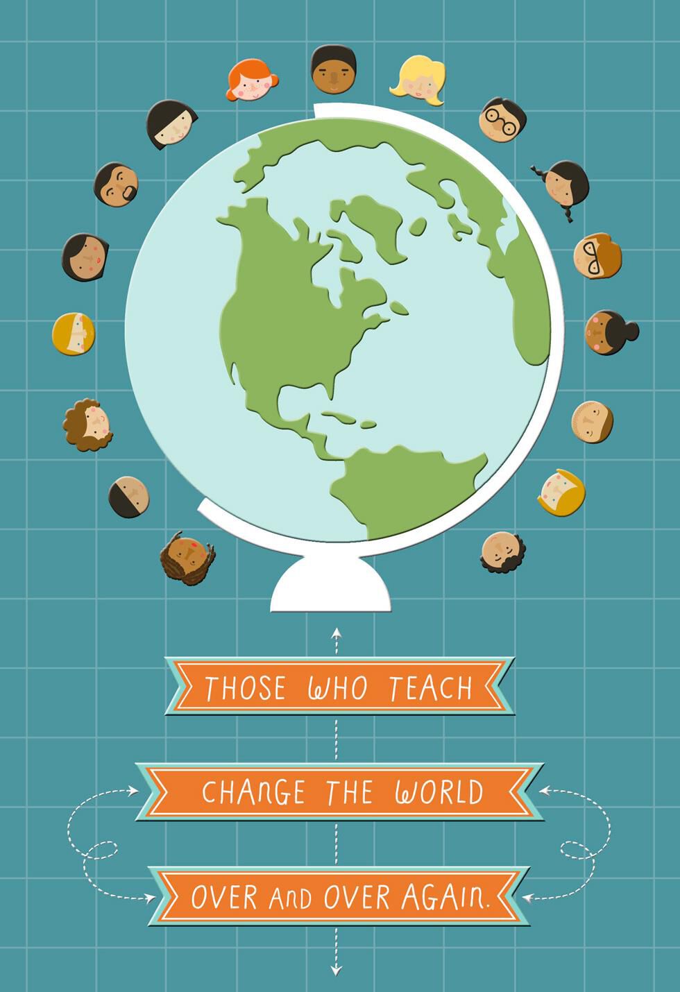 Globe Teacher Appreciation Card