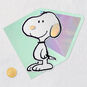 Peanuts 75th Anniversary Felt Snoopy Blank Card Card Front with Envelope and Gold Seal image number 4