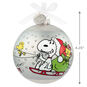 Snoopy Woodstocks Sleigh Ball Keepsake Ornament measurement image number 3