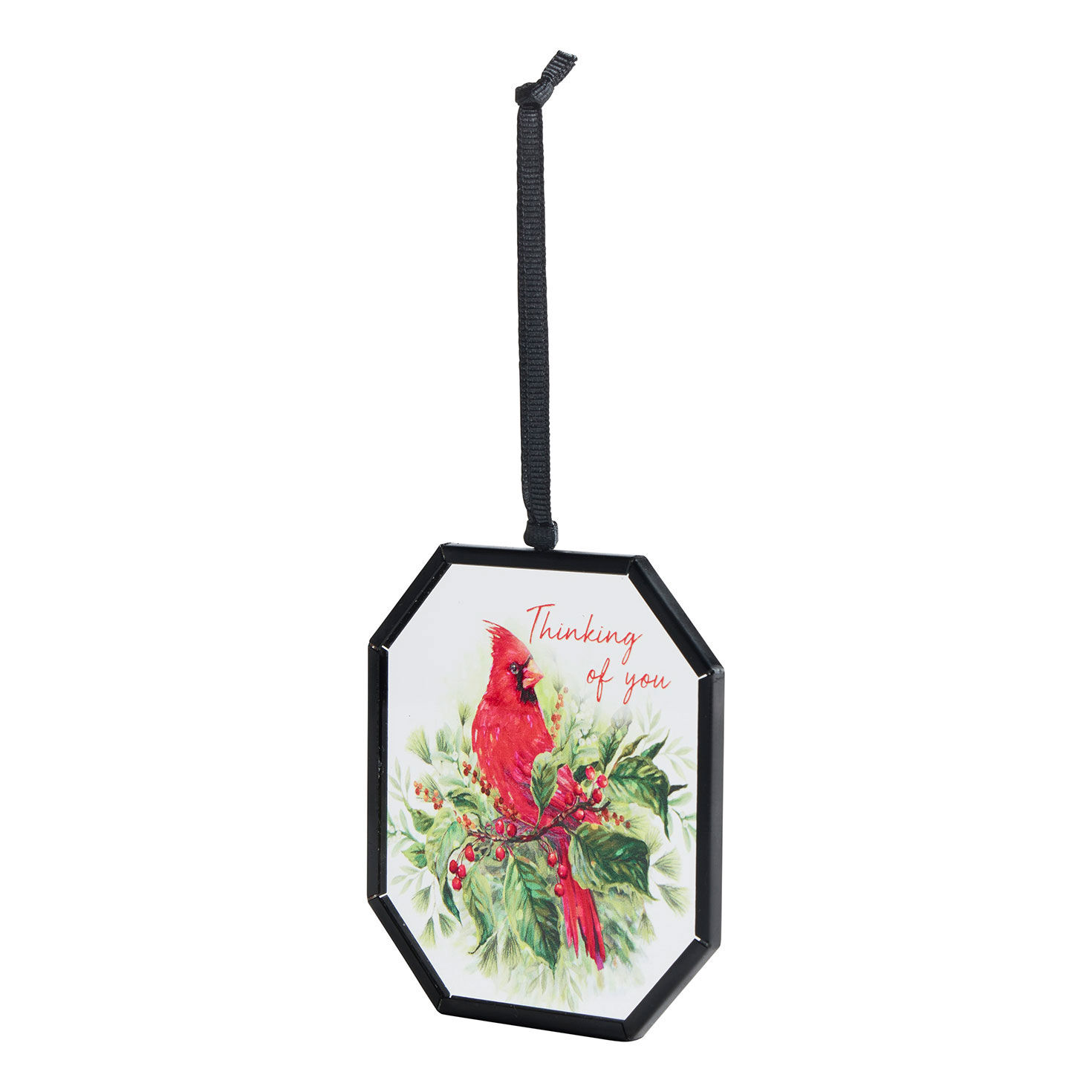 Cardinal Thinking of You Octagon Suncatcher side image number 2