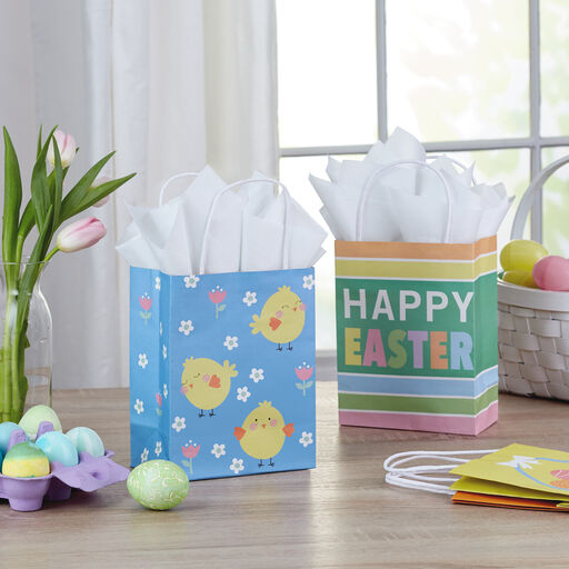 7.8" Assorted 4-Pack Easter Gift Bags, 