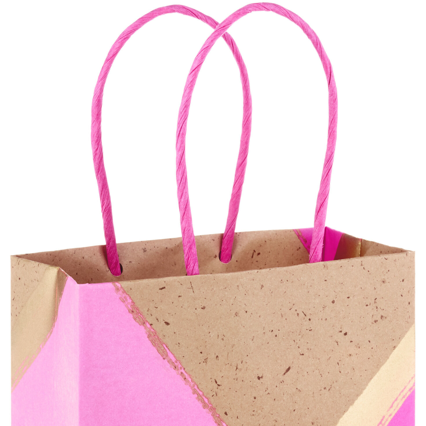 6.5" Pink and Kraft Paper 8-Pack Gift Bags, , large image number 5