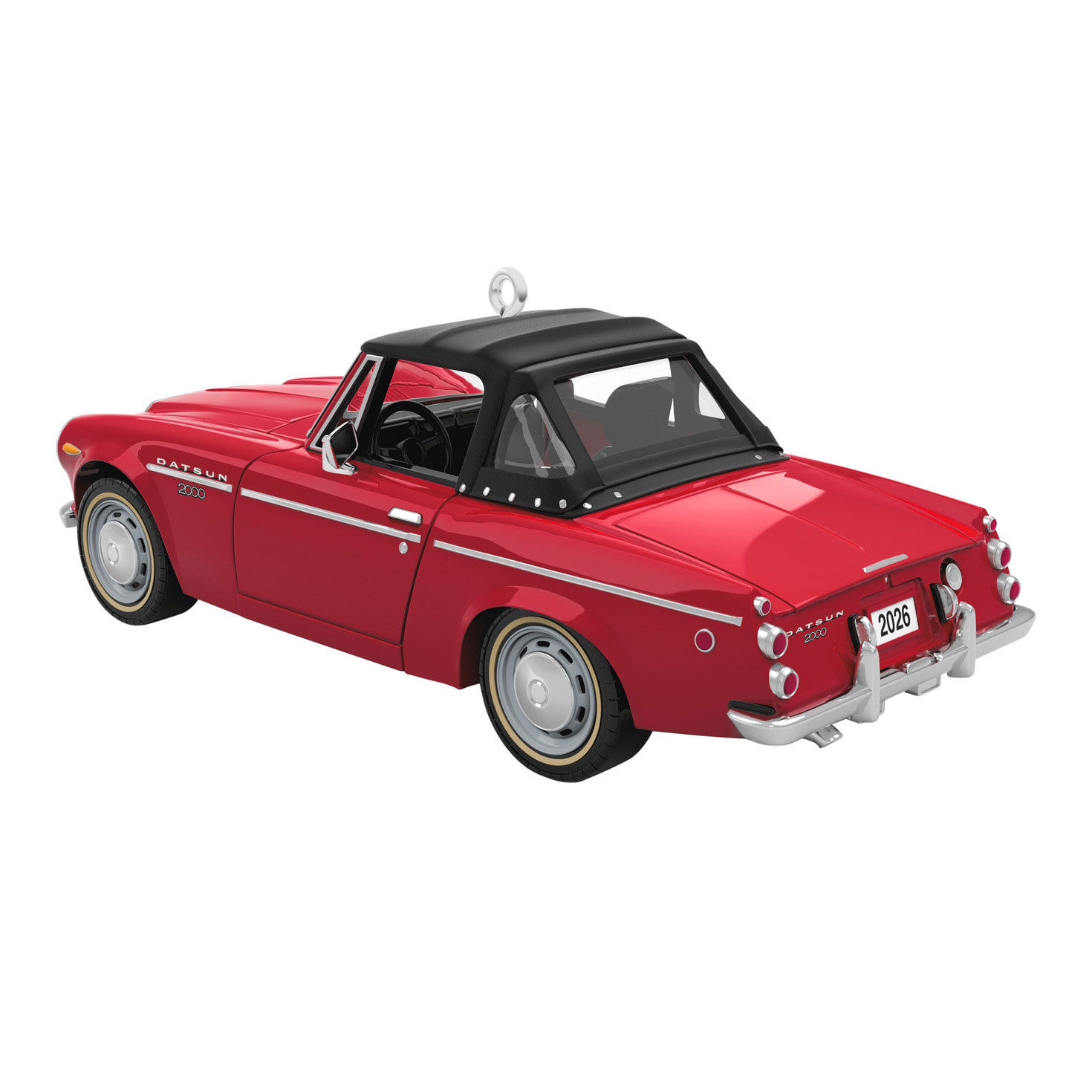 Red Vintage Datsun Car Keepsake Ornament Back image number 6