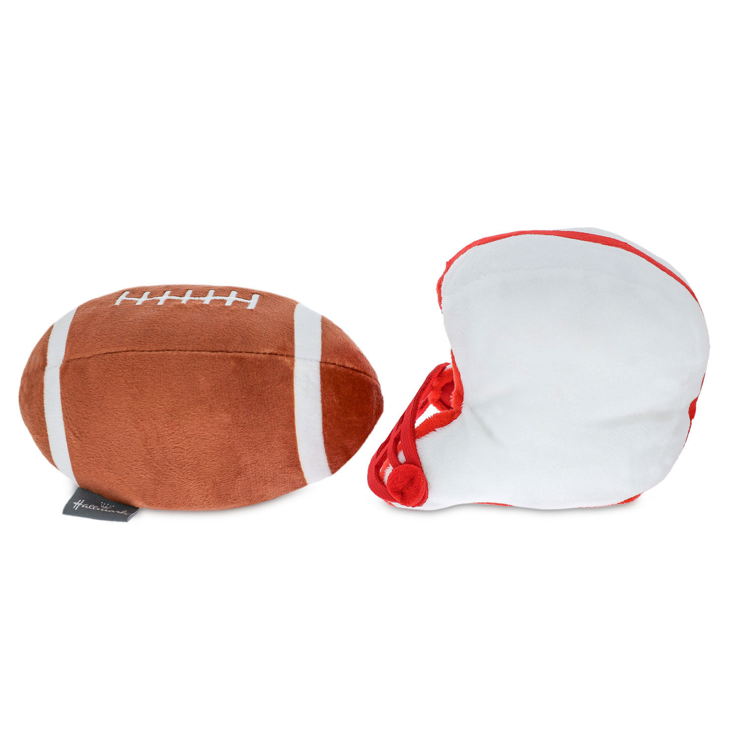 Football and Helmet Magnetic Plush Toys back apart image number 3