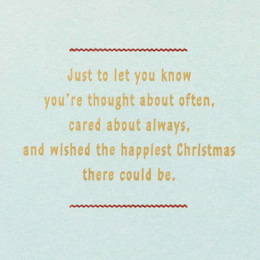 You're Cared About Always Christmas Card for Brother, 