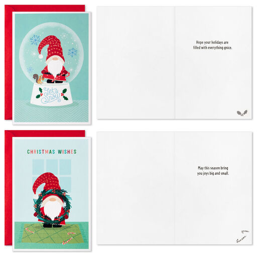 Gnome Holiday Fun Boxed Christmas Cards Assortment, Pack of 16, 