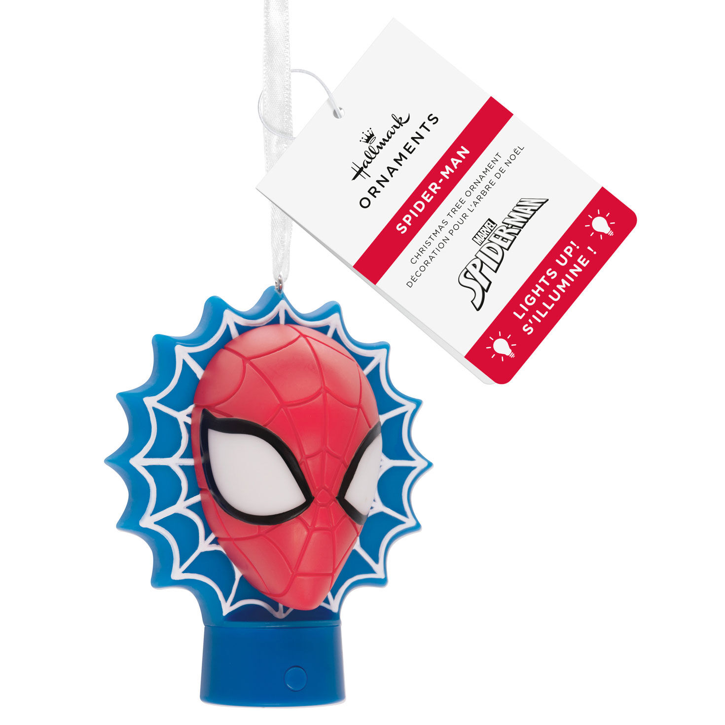 Marvel Spider-Man Face on Web Hallmark Ornament With Light, , large image number 5