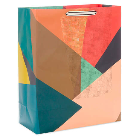 15.5" Abstract Color Block XL Gift Bag, , large