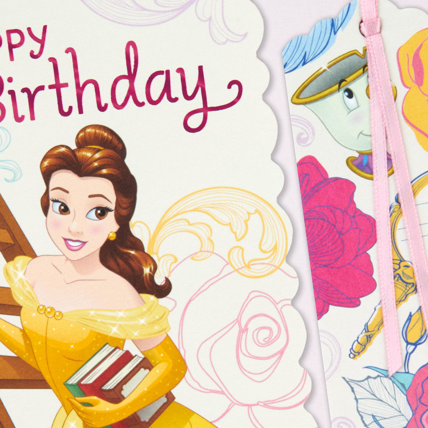 Disney Beauty and the Beast So Much More Than a Princess Birthday Card With Bookmark, , large image number 7
