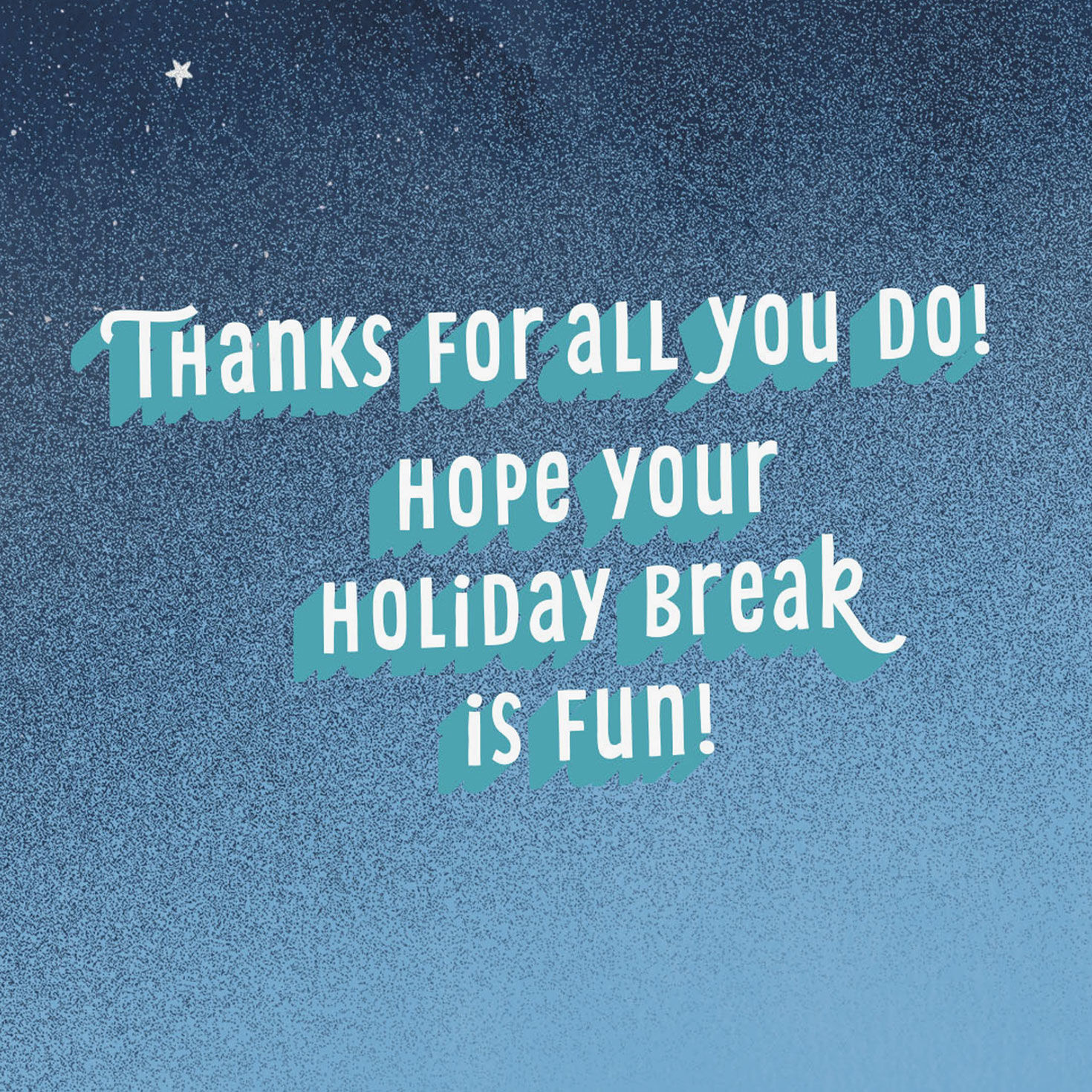 Snowy Globe Holiday Appreciation Card for Teacher Sentiment image number 2