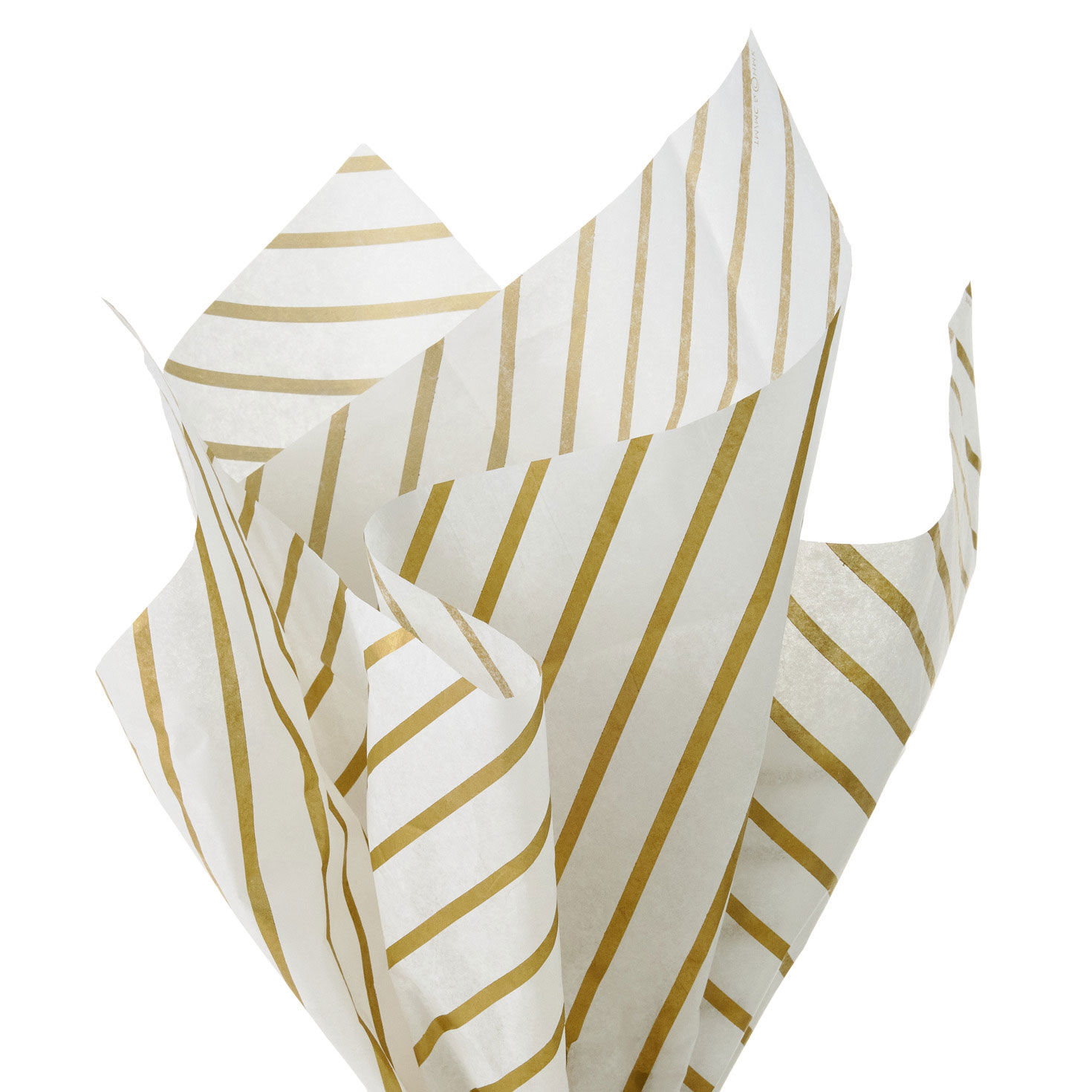 Gold Stripes Holiday Tissue Paper and Stickers fan image number 2