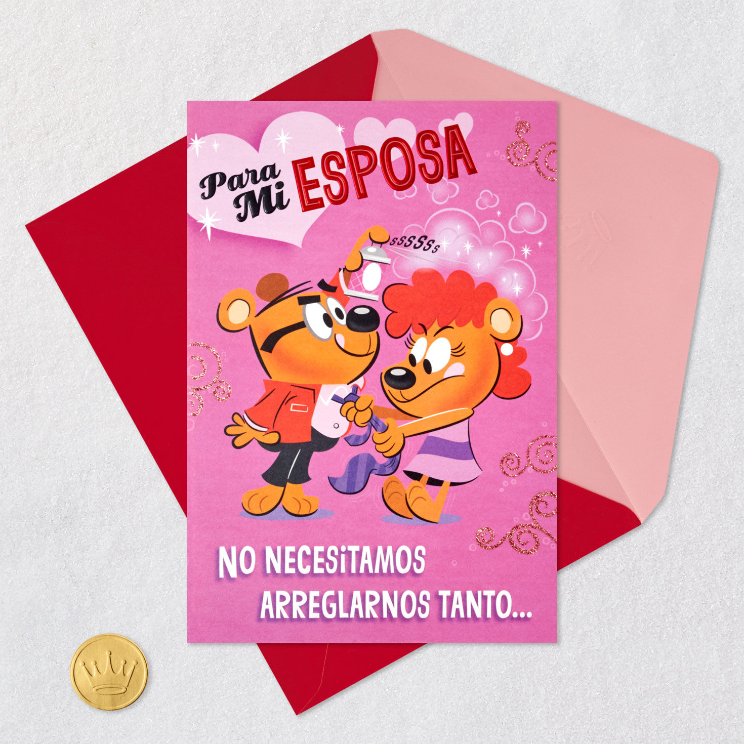 Happy to Stay Home Spanish-Language Funny Pop-Up Valentine's Day Card for Wife for only USD 6.99 | Hallmark