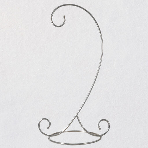Decorative Silver Swirls Metal Ornament Display Stand, 