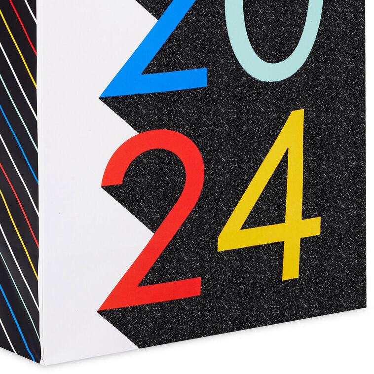 13" Colorful Shadows Grad Large Gift Bag With Tissue Paper, , large image number 5