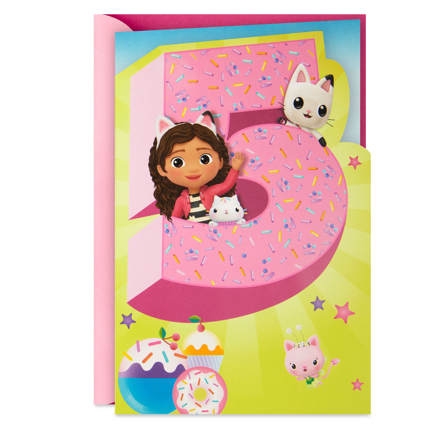 Gabby's Dollhouse You're Pretty Purr-Fect Musical 5th Birthday Card